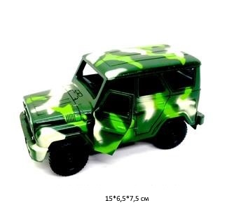 Машина инерц. арт. J1997 Джип военный в пак._