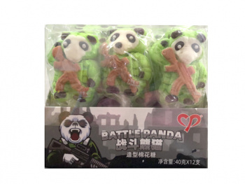 Маршмеллоу арт. 222222/222246 На палочке "Панда с автоматом" 40 г 12 шт. в открытой кор.*