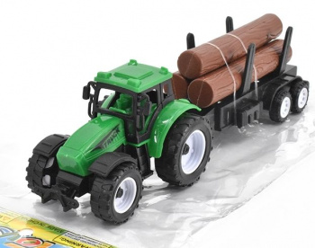 Трактор арт. 669-13 С дровами в прицепе инерц. в пак. 30*13*6