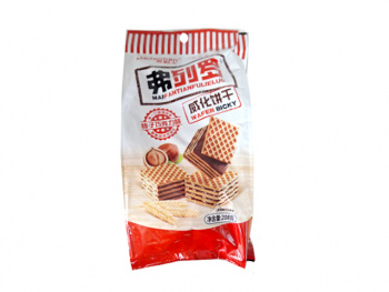 Печенье арт. 790496 Вафли "Орехово-шоколадные" 208 г 1 шт. в пак.;,