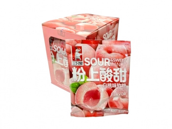 Конфета арт. 440022/440053 Кислая "Персик" 28 г 20 шт. в кор.'