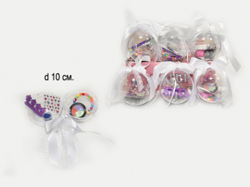 Набор косметики арт. 50010 "Подарок" в шаре (9 шт.) шоубокс•