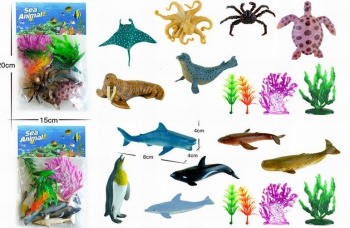 Набор животных арт. 303-289 Морские 6 шт. в пак. 20*15*5