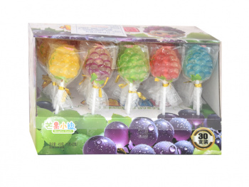 Конфета арт. 840633 Карамель на палочке Фрукт ассорти 16 г 30 шт. в кор.'#*