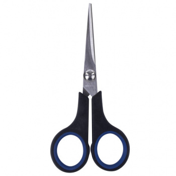 Ножницы СА_230760 BRAUBERG "Soft Grip" 140мм черно-синие, резиновые вставки, 3-х сторонняя заточка